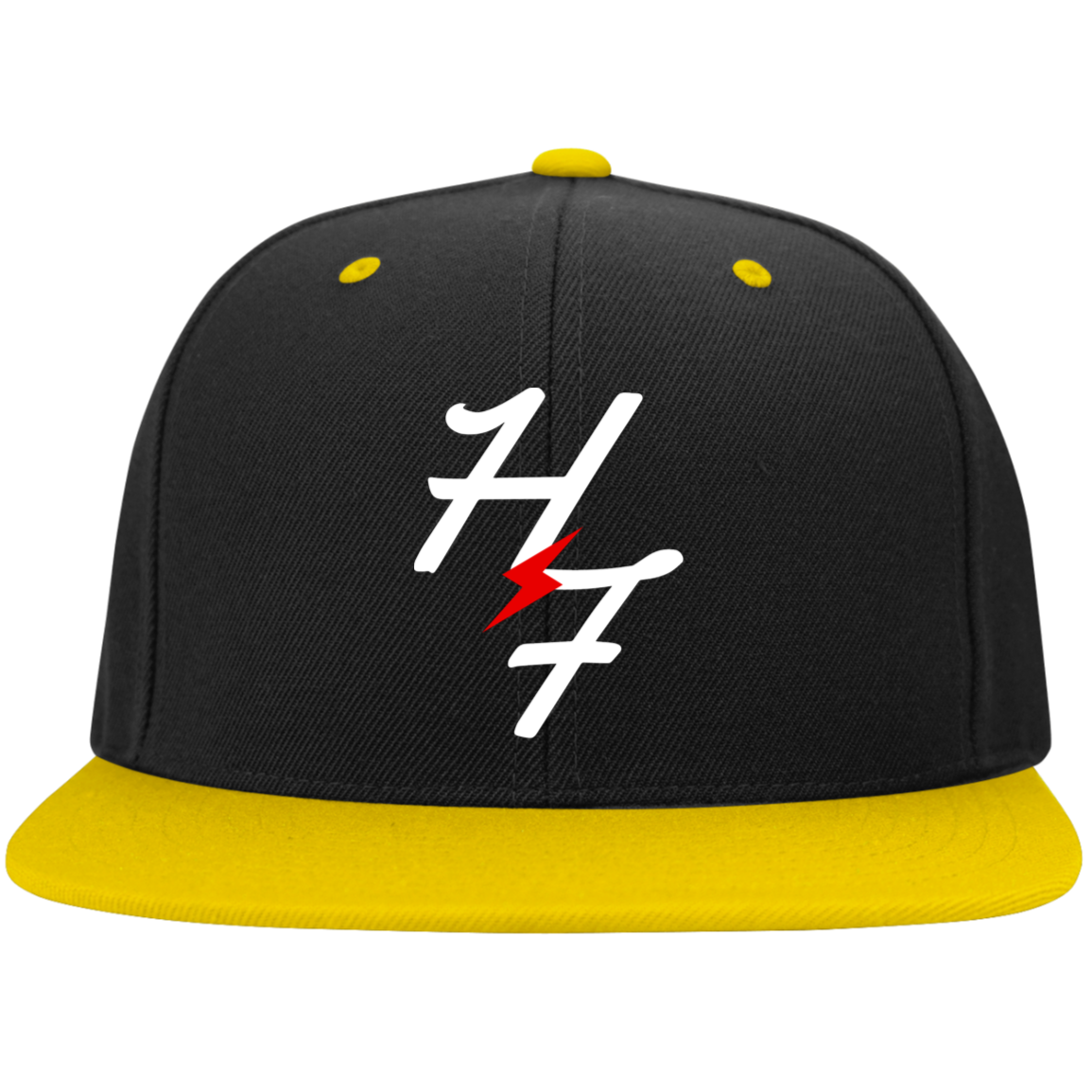 STC19 Embroidered Flat Bill High-Profile Snapback Hat