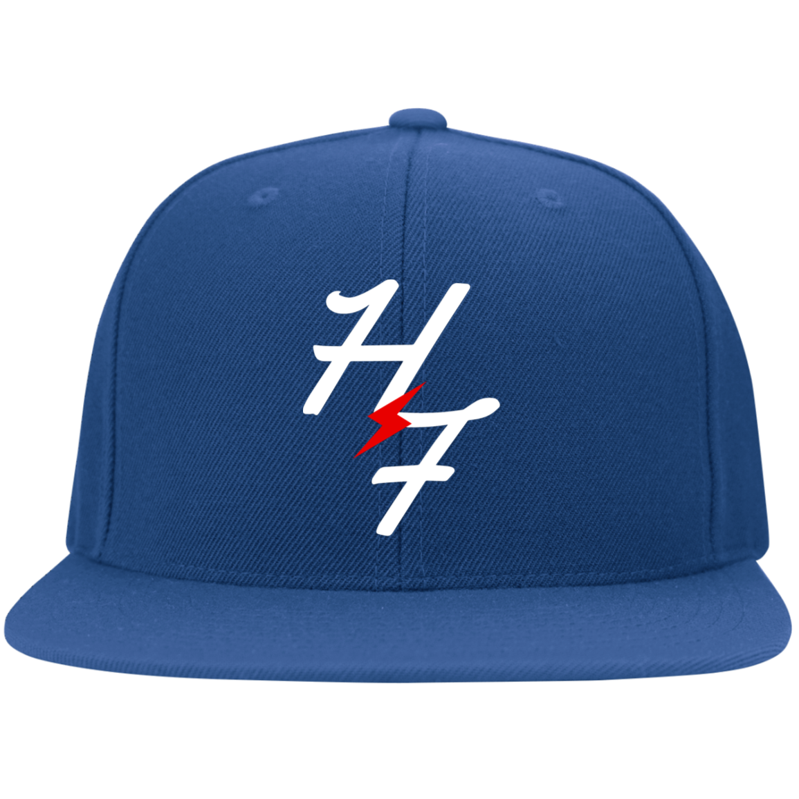 6297F Embroidered Flat Bill Twill Flexfit Cap