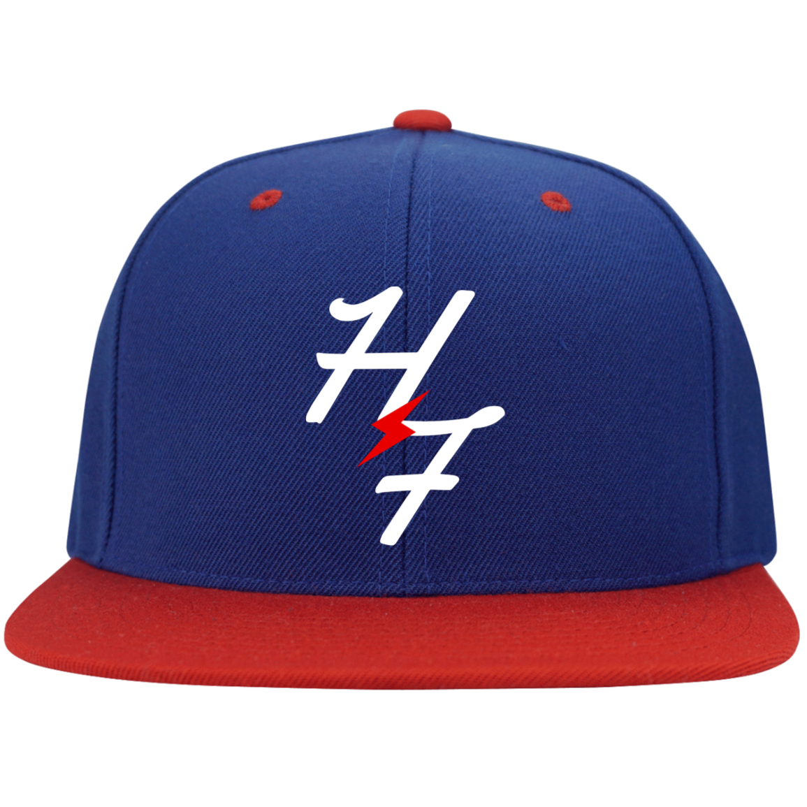 STC19 Embroidered Flat Bill High-Profile Snapback Hat