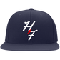 6297F Embroidered Flat Bill Twill Flexfit Cap